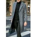 Men's thick woolen coat long coat