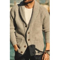 Men's Autumn And Winter Sweater Long Sleeve Slimming Cardigan Lapel