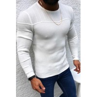 Slim-fit Long-sleeve Pullover Round Neck Sweater