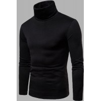 Men Turtleneck Basic Skinny Sweater