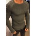 Men's Slim Long Sleeve Round Neck Sweater