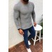 Slim-fit Long-sleeve Pullover Round Neck Sweater